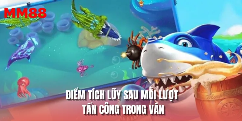 Điểm tích lũy sau mỗi lượt tấn công trong ván