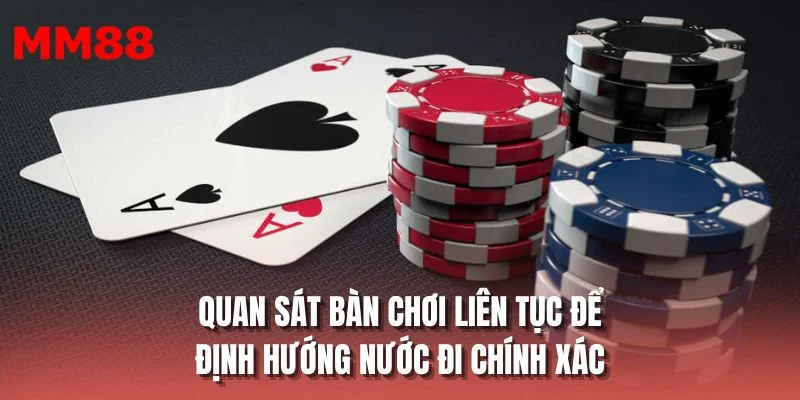 Quan sát bàn chơi liên tục để định hướng nước đi chính xác